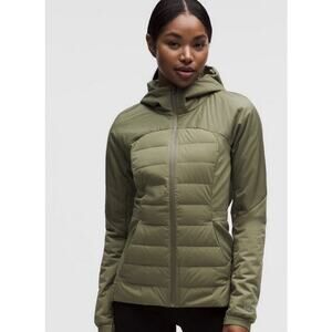 Lululemon Down for It All Jacket Moss Green US 8 Winter Fall Cozy Warm